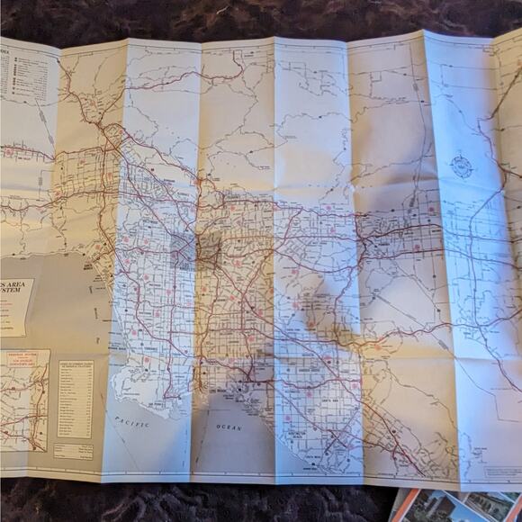 Vintage Lot 5 1990s 90s Southern California Roadmaps Vtg Paper Maps AAA Ephemera - Picture 13 of 16